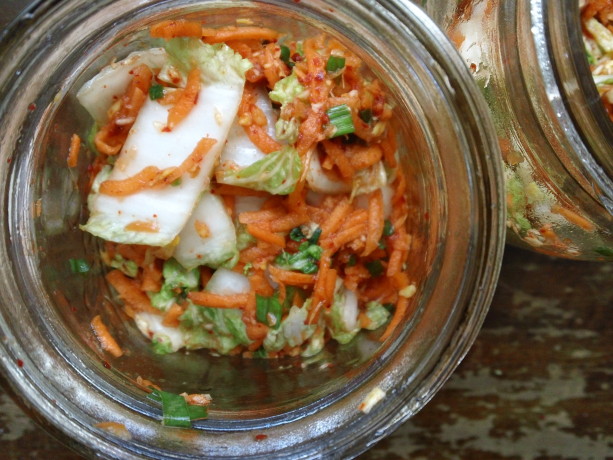 homemade kim chi jar
